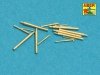 Aber 350L-75 Barrels set for Japnnese Light Cruiser like: Abukama; Isuzu; Kinu; Nagara; Natori; Yura -140mm x 7, 25mm x 4, 13mm x 4 (1:350)